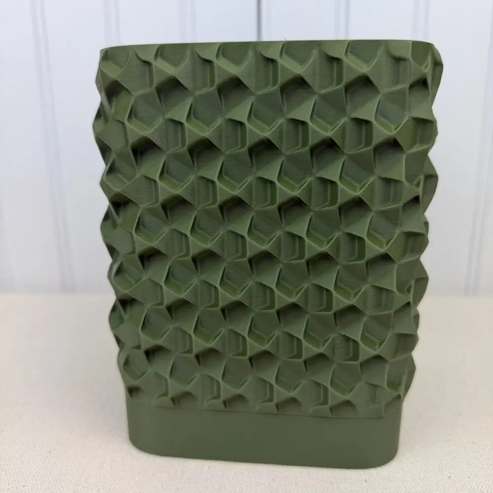 Rovi Square Planter, Indoor Flower Pot, Tabletop Planter, Faceted Texture,Modern